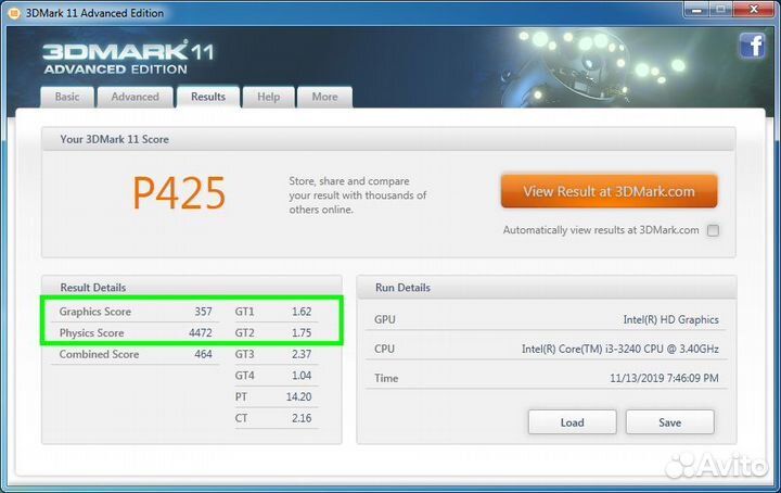 1155 Intel Core i3-3240 / 4 потока 3.4ghz