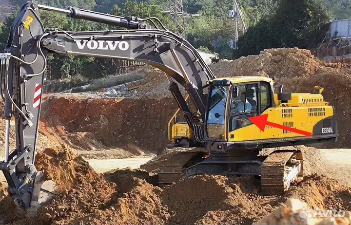 Стекло двери нижнее на экскаватор Volvo EC 330