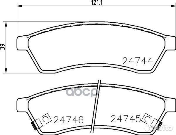 Комплект тормозных колодок NP6078 nisshinbo