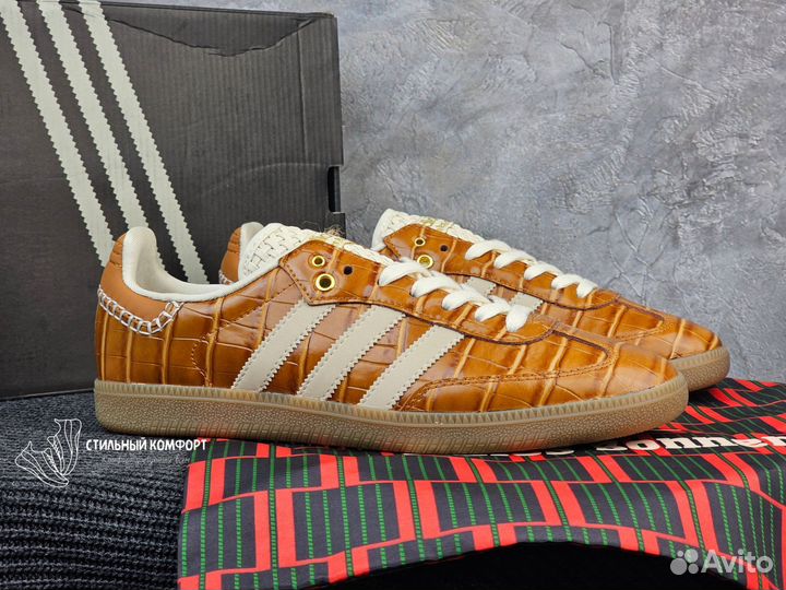 Adidas samba x Wales Bonner Croc Night brown
