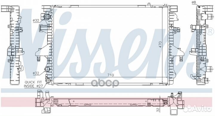 Радиатор системы охлаждения 65282A Nissens