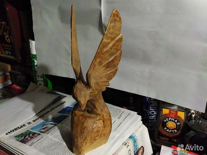 Беркут, Орёл, Ястреб скульптура дерево кедр