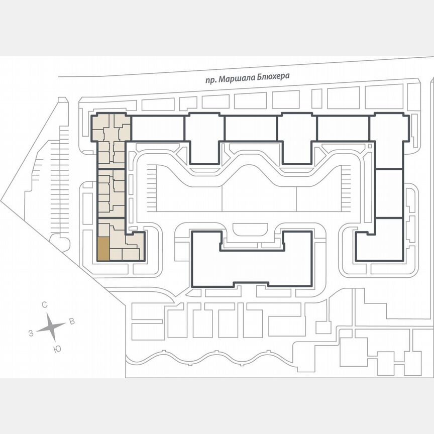 3-к. квартира, 85,3 м², 6/15 эт.