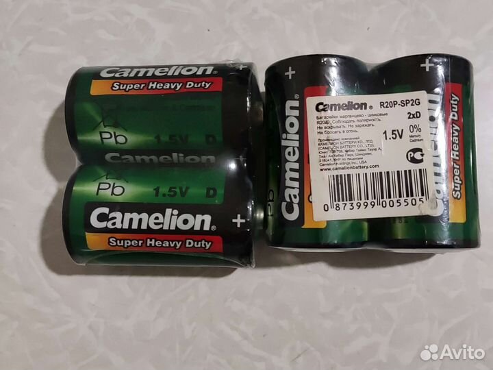 Батареи новые R20P-SP2G Camelion-просроченные