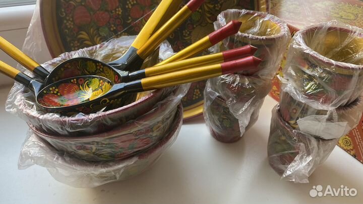 Подарочный набор хохломы новый в коробке