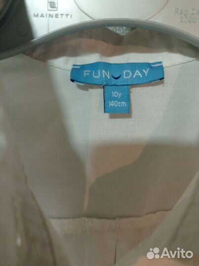 Блузка рубашка для девочки рост 140 10 лет