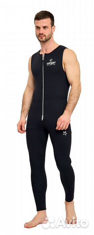 Длинный гидрокостюм без рукавов для холодной погод