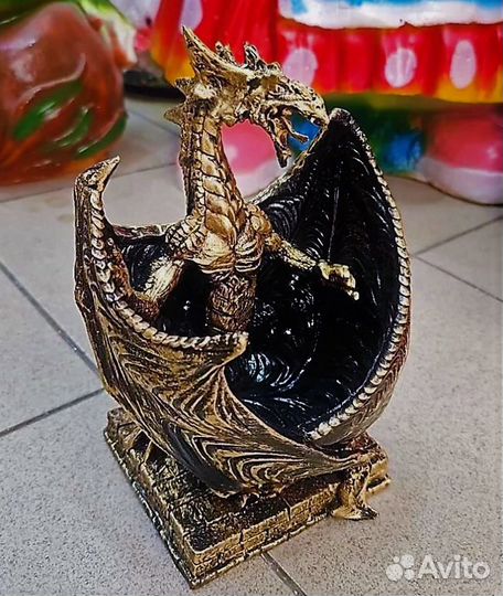 Подставка под бутылку, конфетница Дракон полистоун