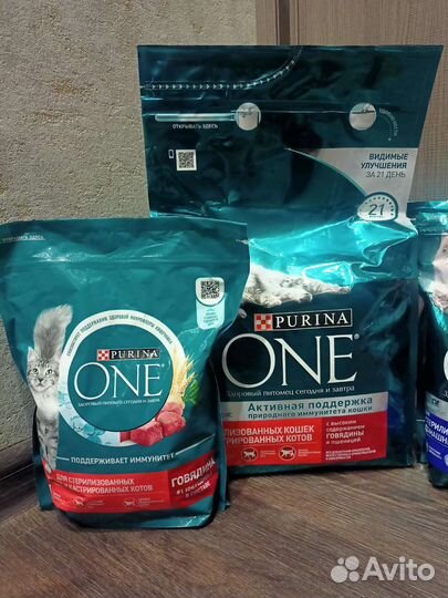Purina One, 3 кг и 1.5кг разные возможна доставка
