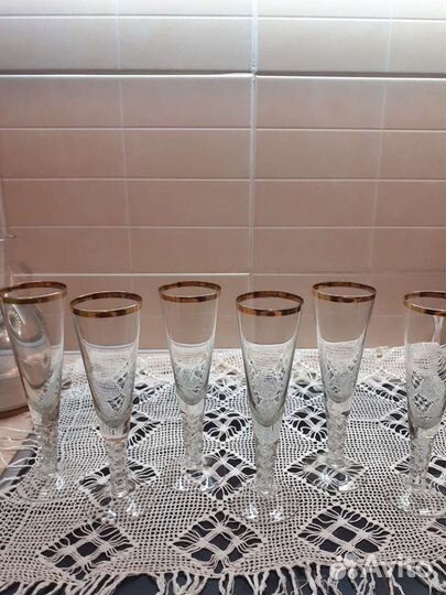 Фужеры цветной стекло,хрусталь винтаж