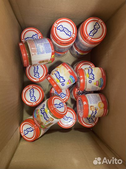 Мясные пюре детские агуша