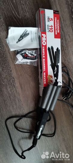 Плойка тройная для волос