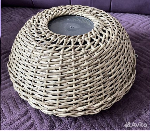 Подвесное кашпо из искусственного ротанга