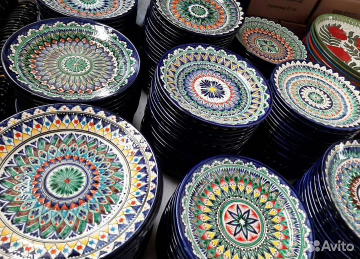 Узбекская посуда, ручная роспись 