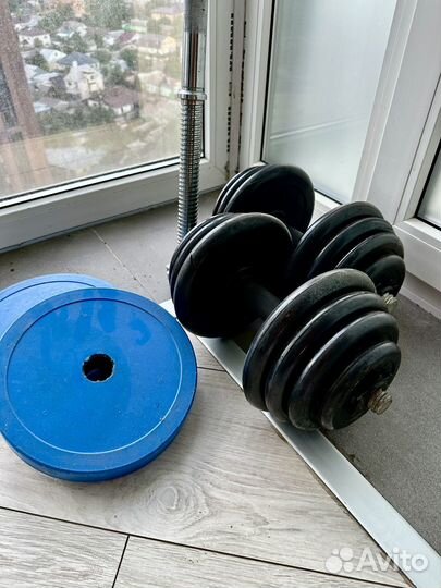 Гантели разборные + гриф 20кг и блины