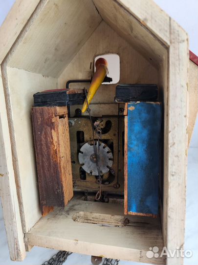 Старинные настенные часы ходики с кукушкой