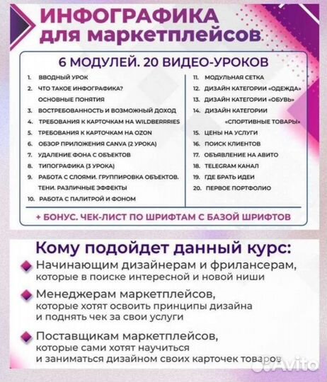 Обучение инфографика для Wb и Ozon