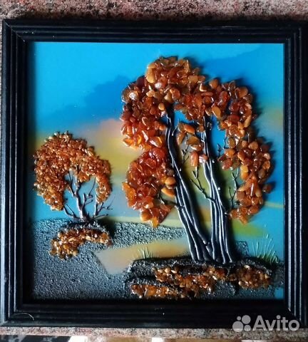 Настенное панно. Янтарная крошка