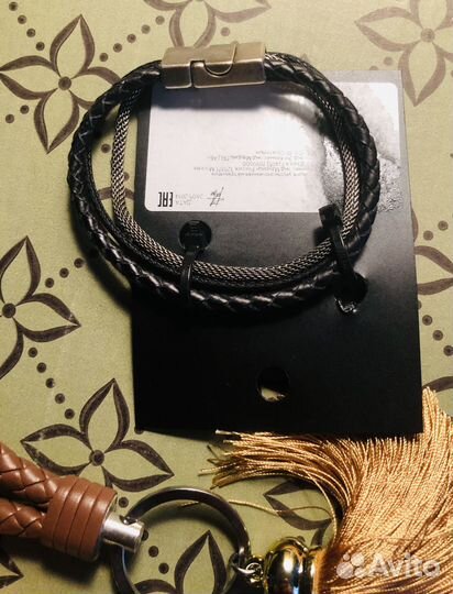 Браслет H&M метал-кожа Italy