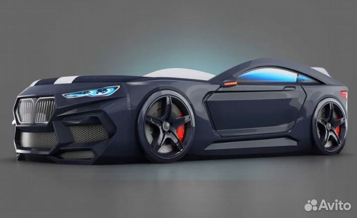 Детская кровать машина + матрас Новая