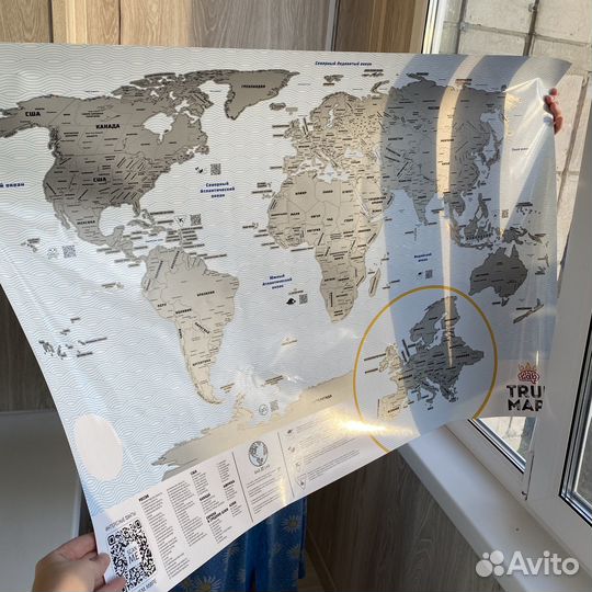 Скретч карта мира true MAP+