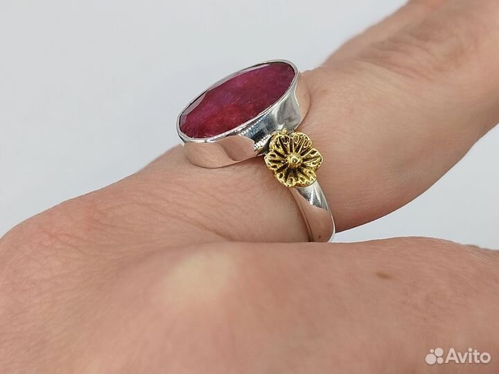 Кольцо с рубином