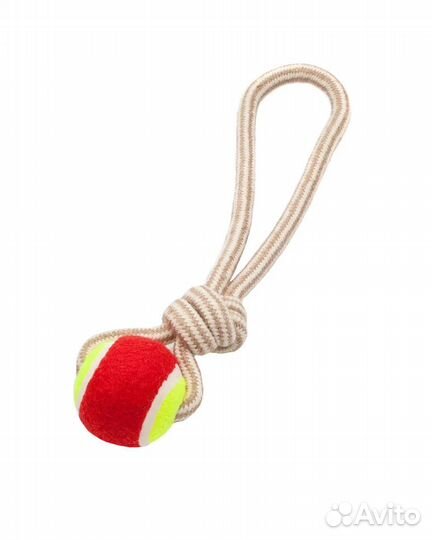 8952 №1 Грейфер джутовый веревка с мячом. 35см. 1*
