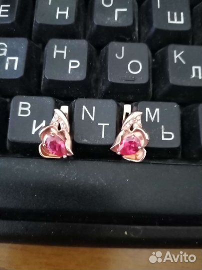 Серебряные серьги позолоченные