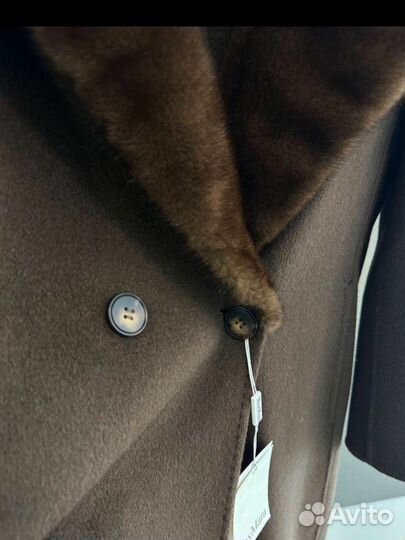 Пальто Мах Mara кашемир, мех, альпака