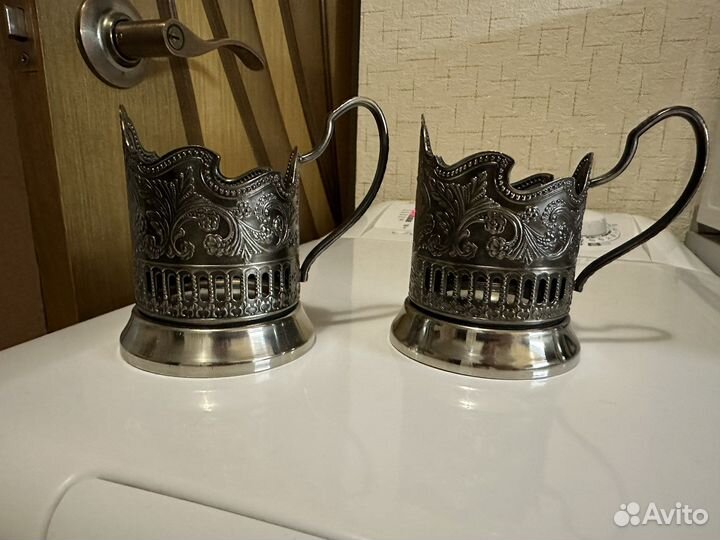 Подстаканник никелированный