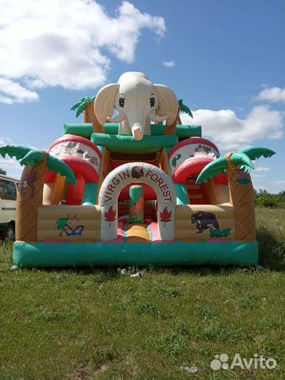 Надувной батут слоник