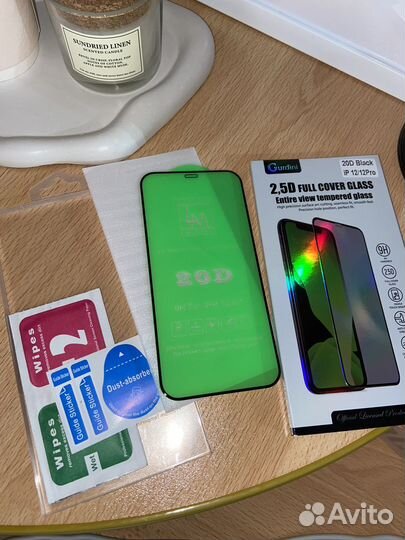 Защитное стекло и чехол на iphone12/12pro