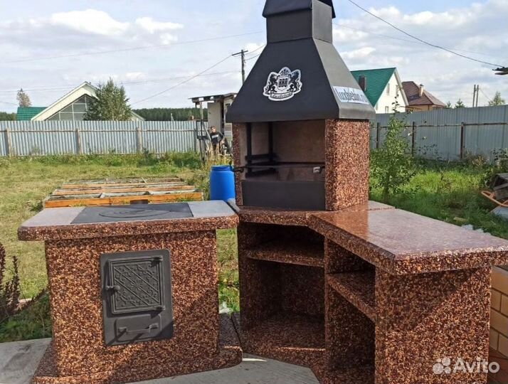 Печь барбекю, печь под казан, тандыр, гриль