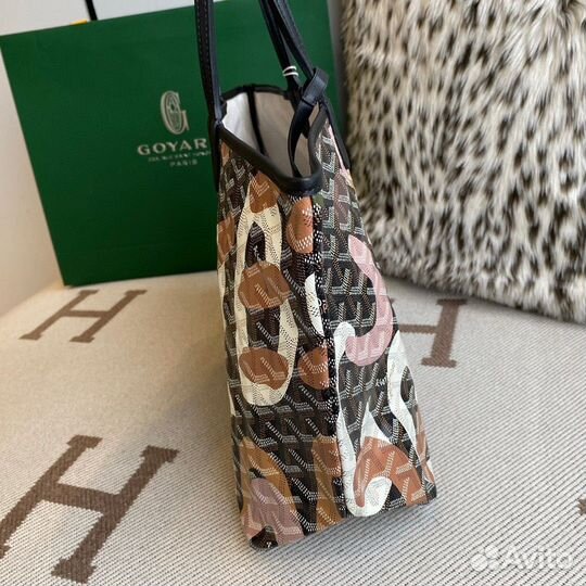 Cумка goyard tote розовая