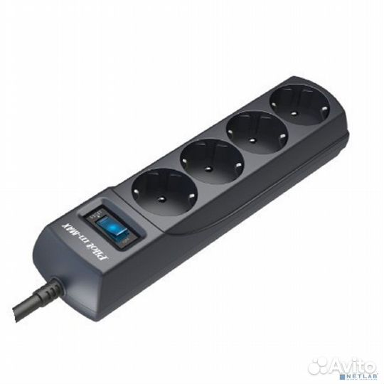 ZIS Сетевой фильтр m Max 7m 4 розетки, увеличенная мощность 3300 Вт