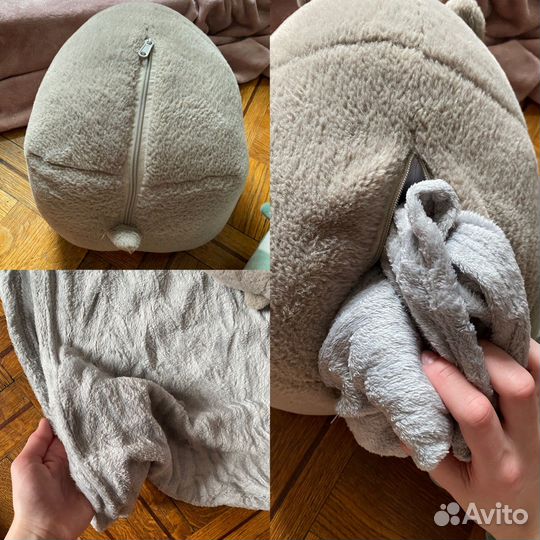 Мягкая игрушка хомяк с одеялом внутри