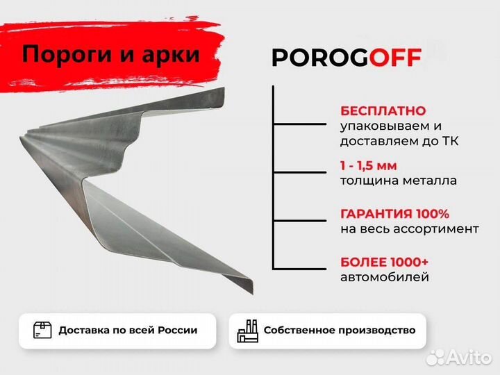 Ремонтные пороги Peugeot 307