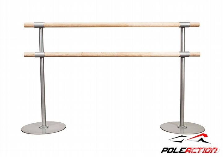 2-х уровневый мобильный балетный станок, сосна 2м