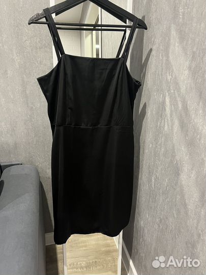 Платье атласное комбинация