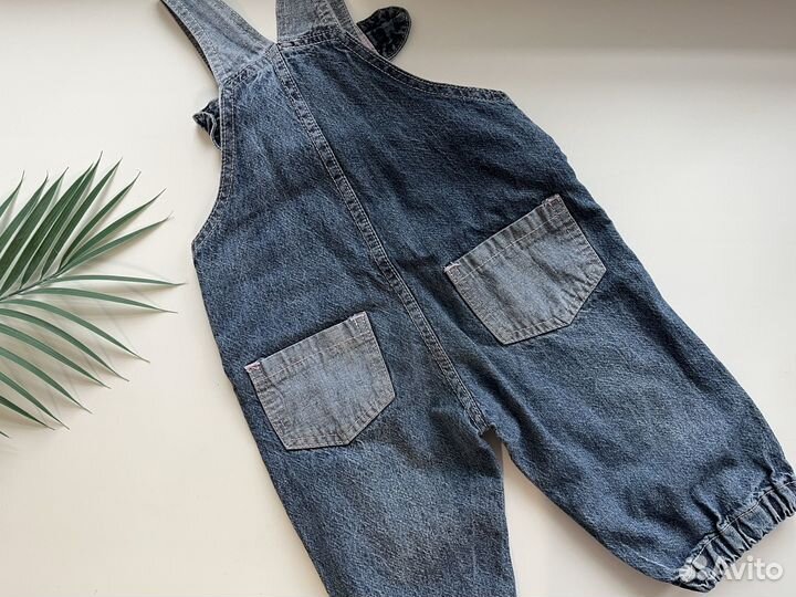 Джинсовый комбинезон для девочки 6 9 месяцев
