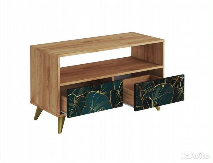 Тумба тв Фьюжн Дуб крафт золотой