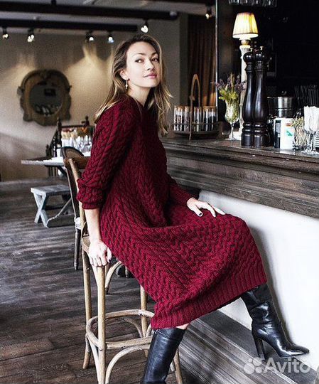 Вязаные платья ручной работы