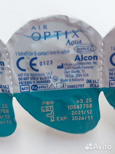 Линзы air options aqua