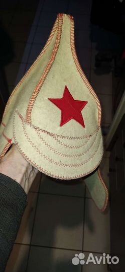 Шапка для бани Будёновка -шерсть