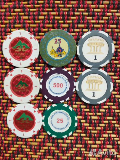 Фишки казино 17 шт