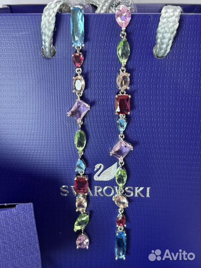 Swarovski серьги длинные gema