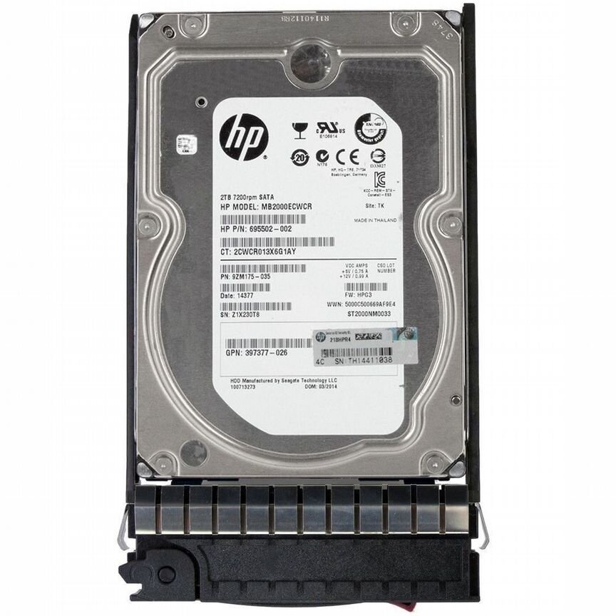 [695502-002] Жесткий Диск Hp Mb2000ecwcr 2tb Sata2 3.5" Hdd 695502-002