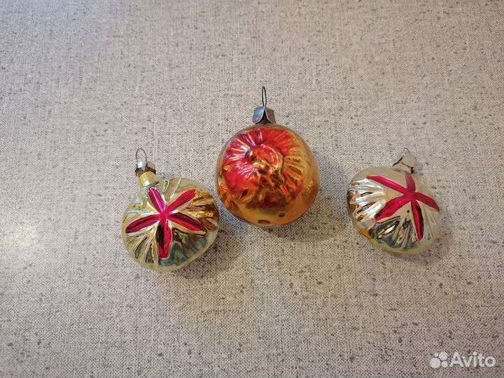 Ёлочные игрушки стекло СССР