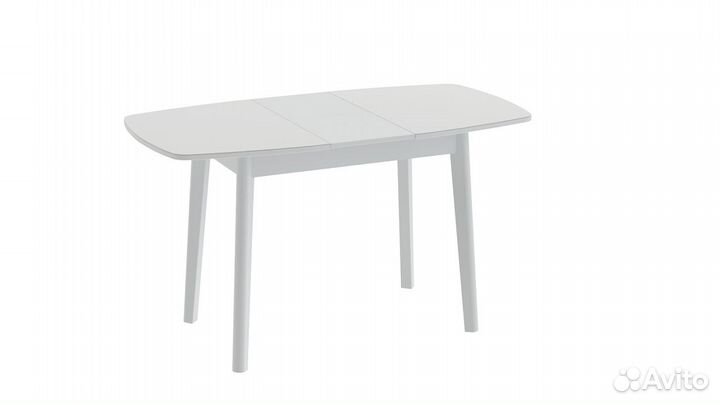 Стол обеденный «Портофино» (Белый глянец/Стекло бе