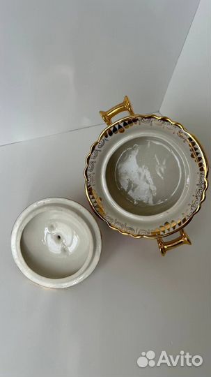 Гжель сахарница фарфор